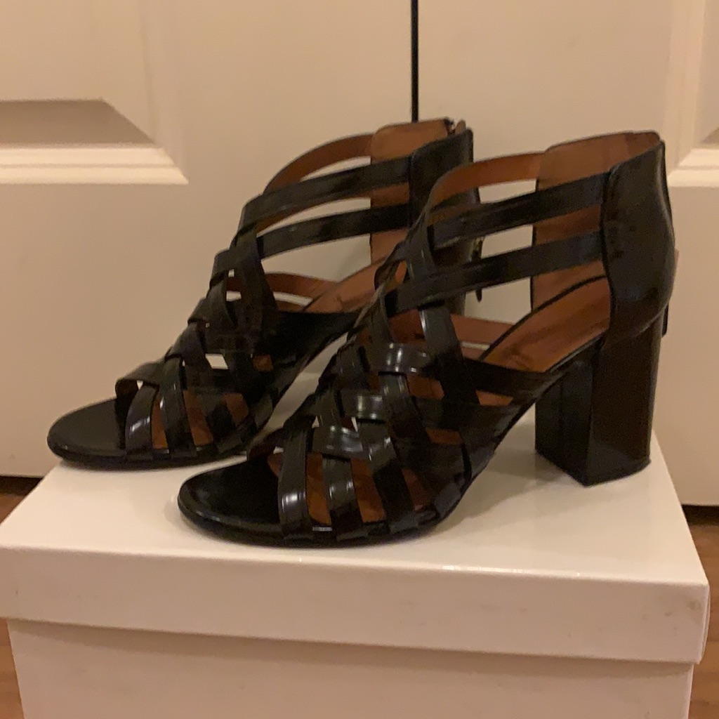 Givenchy Open Toe Heels Black In Original Box